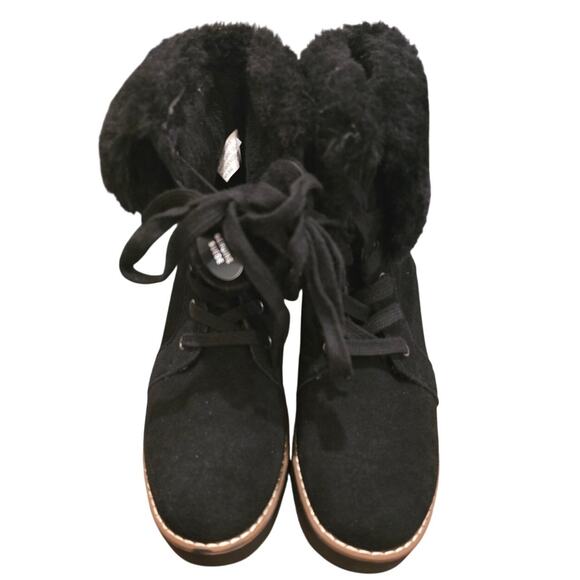 Style & Co Women's Iggyy Lace-Up Wedge Boots in Black NEW Size 8 - Picture 5 of 7